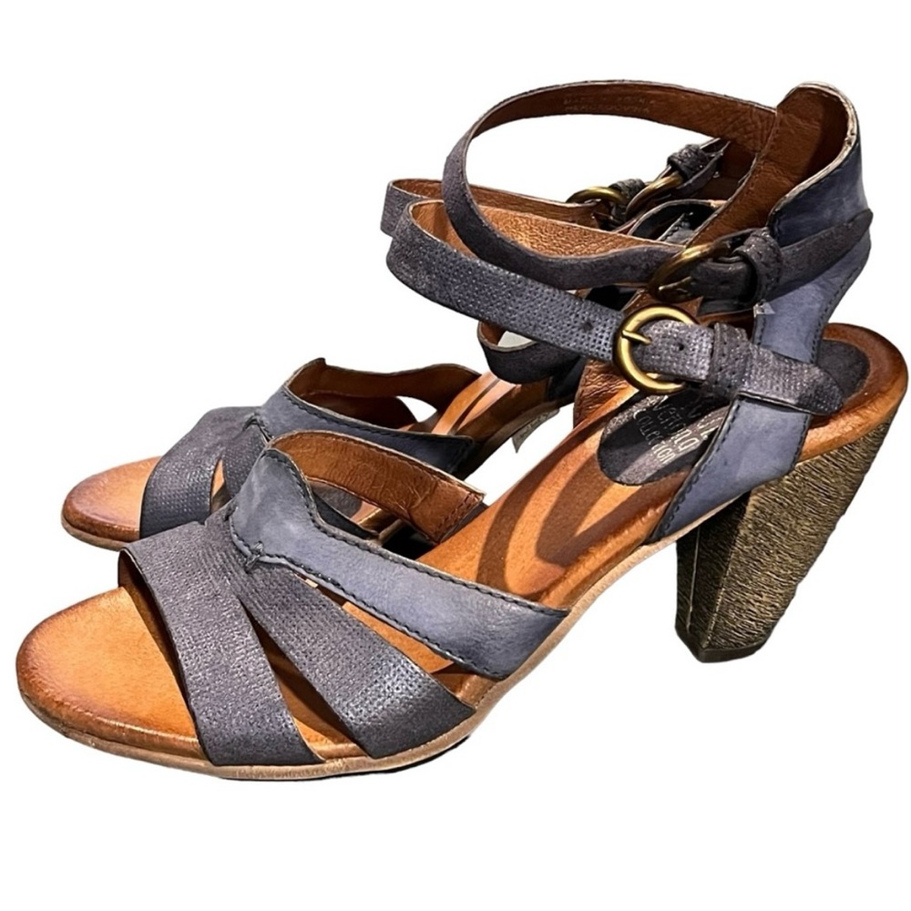 Miz Mooz Blue Leather Sandals